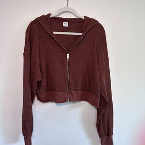 Aritzia Cropped Zip Hoodie